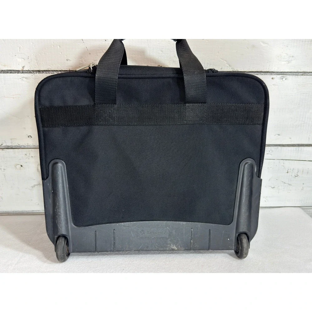 Samsonite Rolling Laptop Briefcase Black Wheeled Business Bag Carry On Tote